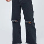 Princess Polly •  Cece Hammer ripped black denim boyfriend jeans size 10 Photo 0