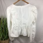 Missguided White Puff Sleeve Waist Length Top 14 NEW Photo 2