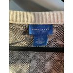 Vintage 1990s Argyle Chunky Knit Oversized Cream Cardigan Sweater XL Academia Brown Photo 2