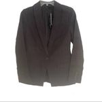 Armani Exchange Textured Stripe Blazer Black Size 2 Photo 2