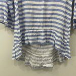 Francesca's NWT Beach Swim Cover Up Blue White Striped Beaded Tassel Size MEDIUM Photo 3