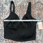 Blashe Los Angeles NWT Black Sleeveless Corset Bustier Crop Top Zipper Medium Photo 7