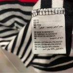 Karen Scott Cute striped cotton blend Normcore button shoulder accent pocket top Photo 4