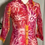 Notations Petite Sheer Floral Button-Up Blouse – Size PS Photo 1