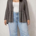 Knox Rose  Textured Gray Cardigan sz M Photo 0