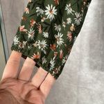 Forever 21  | Hunter Green Floral Long Sleeve V-Neck Romper | Medium Photo 2