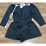 Ulla Johnson Vika Playsuit STRIPE LINEN OPEN BACK ROMPER size 4 Photo 5