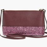 Kate Spade  Pink and Brown Crossbody Bag with Glitter Accent Photo 1