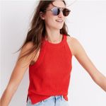 NWT Women’s Madewell high neck ribbed tank M Red Size M Photo 5