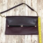 Diane Von Furstenberg DVF  Aubergine Plum 400 Envelope Leather Shoulder Bag Photo 5