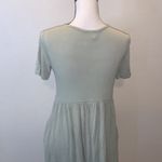 Orange Creek  sage green short sleeve stretchy casual midi dress Photo 6