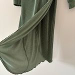 ASOS  Women's Plisse Wrap Midi Dress Collared with Blouson sleeves Green Size 10 Photo 9