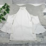 COTTON CANDY LA White Halter Cold Shoulder Mini Dress Women's Size Medium NEW Photo 6