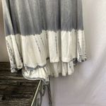 Raya Sun  Gray & White Tie Dye Short Sleeve Mini Dress L Photo 2