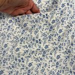 Mario Serrani Comfort Stretch Cuff Capri Pants Ditsy Floral Blue/White Size L Photo 7