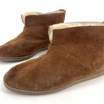 Minnetonka Women's Suede Faux Fur Lined Shearling Ankle Boot Brown Tan Size 10 Photo 0