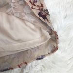 American Eagle  Burnout Velvet Floral Mini Skirt Size Large Purple Cream Fall Photo 8