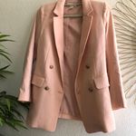 H&M oversize lined double breasted blazer jacket coat with gold button hardware Photo 1