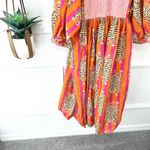 Indian Soft Cotton Animal Print Summer Dress Night Midi Girl Size S Red Photo 4