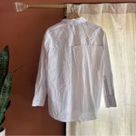 Madewell  Oversized Button-Up Shirt Cotton‎ Relaxed Fit Eyelet White NWT Size XS Photo 5