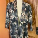 Solitaire Anthropologie  floral suede cloth cover up jacket Photo 8