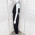 SheIn Surplice Halter Top Jogger Leg Jumpsuit Black Small Photo 3