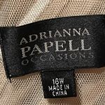 Adrianna Papell  Champagne Gold Tiered Ruffle Sleeveless Dress Photo 3