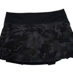 Lululemon Sz 6 Pace Rival Skirt No Panels 13" Incognito Camo Multi Grey Black Photo 1