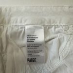 Paige ‎ High Rise Flare Jeans Raw Hem Crisp White Denim Pants Womens Size 31 Photo 11