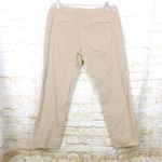 Nili Lotan East Hampton Pants Women 12 Khaki Twill Crop Raw Ankle Trouser $345 Tan Photo 1