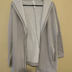 Fabletics Gray Women's Activewear Hooded Cardigan Sweater Photo 0