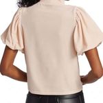 Free People | NWT Claudia Puff-Sleeve Velvet Blush Pink Champagne Toast | Medium Photo 1