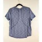 Lululemon Womens Top Gray Heather Long Distance Short Sleeve Athletic Tee Size 8 Photo 3