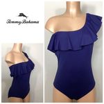 Tommy Bahama New. navy one shouldered swimsuit. Size 12. Retails $159 Photo 1