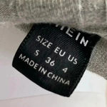 SheIn  | Fitted Gray Ribbed Cinch Tie T-Shirt Top | Small Photo 2