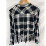 Rails  Button Front Fringe Bottom Plaid Flannel Size Small Photo 5
