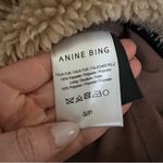 ANINE BING  Royce Pullover Sherpa Sweatshirt in Brown and Tan Photo 9