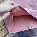 Love j Women Short Sleeve Round Neck Pink Ribbed Knit Bodycon Dress Size Medium Photo 5