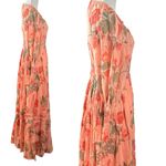 Free People Golden Hour Maxi Dress Peach Floral Spring Goddess Ethereal XS NEW Photo 5