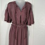 Max Studio  Cream/Red Geo Print  Maxi Dress Size Small NWT Photo 4