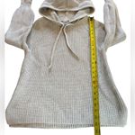 Gap Chunky Ribbed Knit Hooded Sweater Gray Cotton Womens Size Small Photo 7