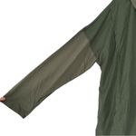 Heyson Olive Waffle Knit Long Sleeve Hoodie Sweater Top size 1X NWT Lightweight Green Photo 4