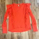 Pilcro Anthropologie  Cozy Popover Ruflle Pullover Sweater Photo 1