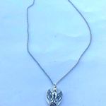 Handmade Antique Vintage Gothic Silver Necklace -  Bat necklace  Photo 1