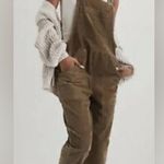 Aerie  oversized overalls, velvety feel. Size Medium in EUC. mocha colored Photo 1