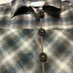 Elliott Lauren Women's Size 4 Plaid 100% Wool Flare Sleeve Crop Pea Coat Jacket Brown Photo 4