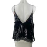 Free People  Intimately Swinging Surplice Black Sequin Cami Camisole Tank Top S Photo 1