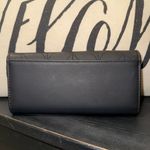 SheIn Black Quilted Zip Around Wallet with Gold Accent Photo 2