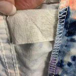 Vintage Floral High Rise Denim Shorts 28 Blue Lace Trim Pockets Belt Loops Zip Photo 4