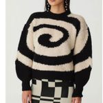 Paloma Wool Twister Black Off White Swirl Soft Square Fit Artsy Knit Sweater M Size M Photo 0